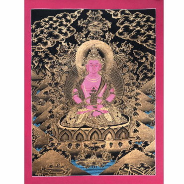 Fine Quality Amitayus Thanka Art