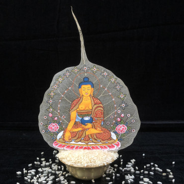 Master’s exclusive Work of Shakyamuni Buddha on Bodhi Leaf