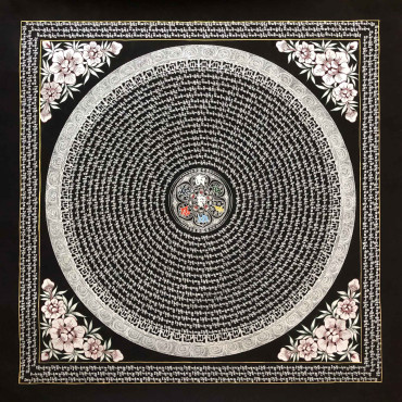 Black and White Mandala, Om Mani Padme Hum Mandala