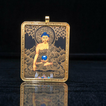 24k Gold Lama Blessed Buddha Pendant, Handmade Buddha Amulet,