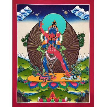 Chakrasamvara Thangka Painting, Handmade Sacred Thangka for Meditation