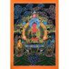 Amitabha Buddha Thangka Painting, Handmade Sacred Thangka Painting for Meditation and Good Luck to house