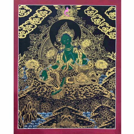Blessed Green Tara Thangka Painting