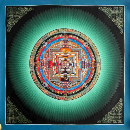 Rainbow Kalachakra Mandala Thangka Painting