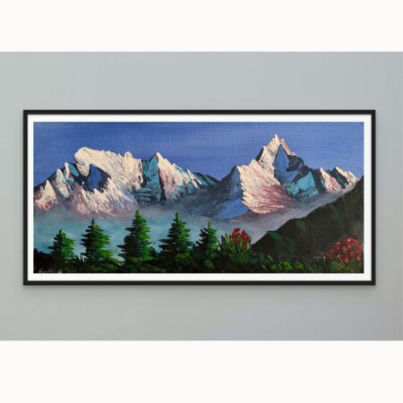 Mt. Annapurna, Mt. Fishtail Abstract Art of Mountain