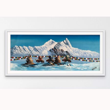 Acrylic Painting of Mount Manaslu