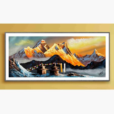 Mount Everest, Kalapathar Acrylic Painting