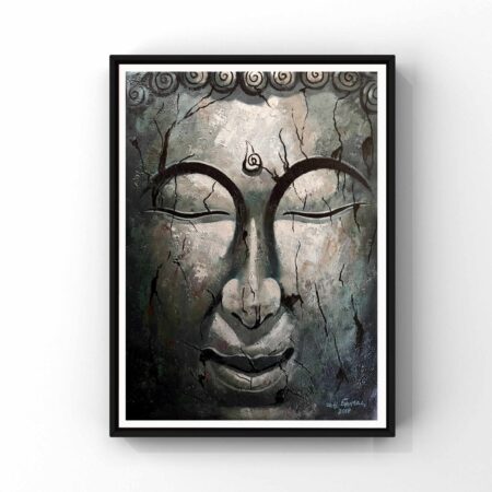 Buddha Face Acrylic Painting
