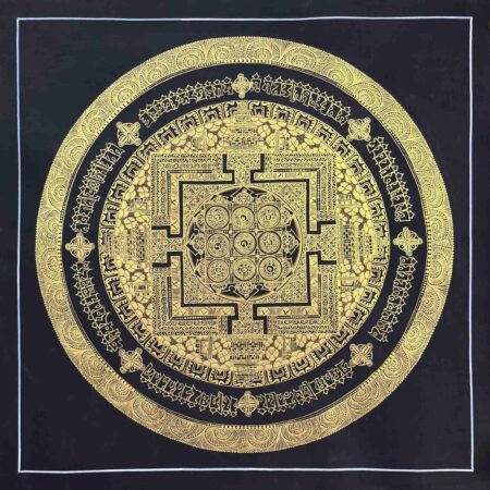 Black and Gold Om Mandala