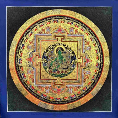 Green Tara Mandala Thangka Painting