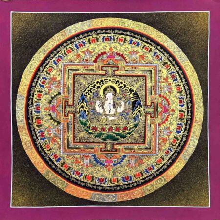 Chenrezig Mandala Thangka Painting