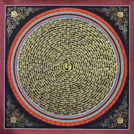 Om Mantra Mandala Thangka Painting