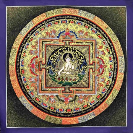 White Tara Mandala Thangka