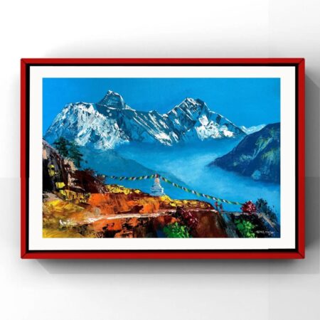 Mount Everest Acrylic Painting