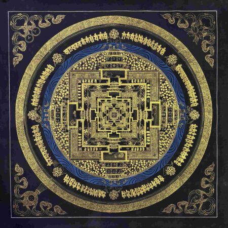 Gold Painted Kalachakra Mandala