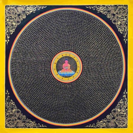 Amitabha Buddha Mantra Mandala Thangka