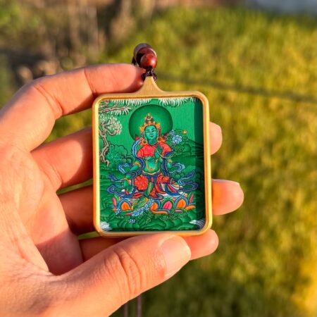 Green Tara Thangka Pendant