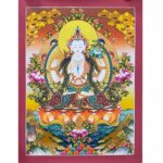 Chenrezig Thangka Painting, Avalokiteshvara Thangka