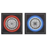 Set of Silver Mandala Thangka Painting