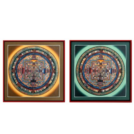 Set of 2 pcs of Kalachakra Mandala Painting
