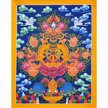 Eight Auspicious Symbols Thangka