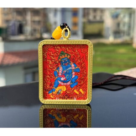 Black Dzambala Thangka Pendant