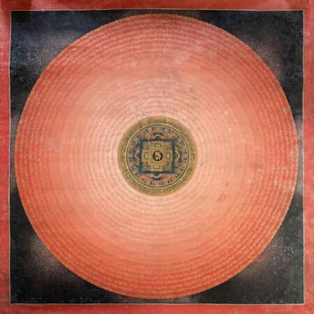 Vintage Om Mantra Mandala Thangka