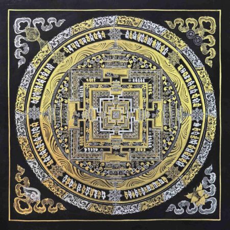Silver and Gold Kalachakara Mandala