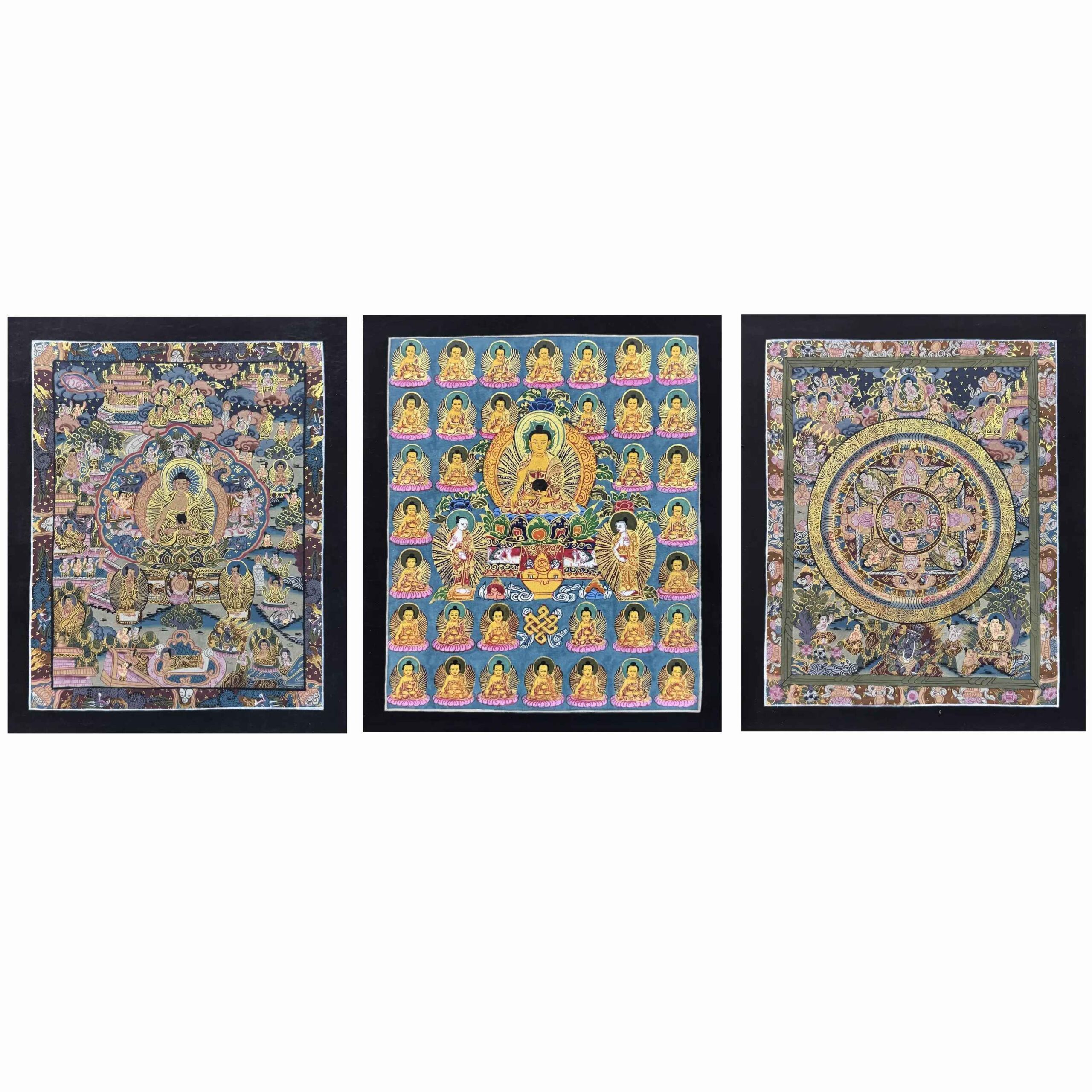 Three set of Thangka Painting